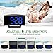Digital Alarm Clock, TopElek 5'' LED Display Clock with Curved-Screen and Dimmer, Snooze Function, 3 Adjustable Alarm Sounds, Bedside Alarm Clock for Bedroom, Kitchen, Office