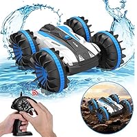 Pussan Car Toys for 5-12 Year Old Boys Amphibious Remote Control Car for Kids 2.4 GHz RC Stunt Car for Boys Girls 4WD Off Road Monster Truck Christmas Birthday Gifts Remote Control Boat Beach Toy