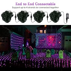 Halloween Net Lights, 200 LED 8.2ft x 4.9ft Purple