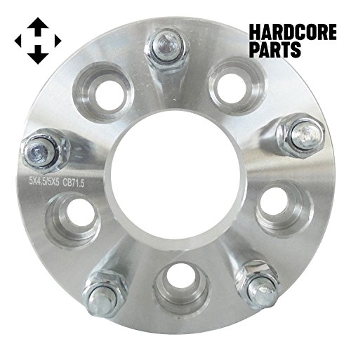 5pc Wheel Spacer Adapters 1.25" (32mm) 5x45 to 5x5 + 25 Chrome 1/2-20 Acorn Nuts - Fits Jeep CJ Wrangler JK TJ YJ - Thumbnail 5