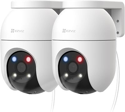 5MP Pan&Tilt Überwachungskamera Aussen WLAN C8c 3K 2er Pack