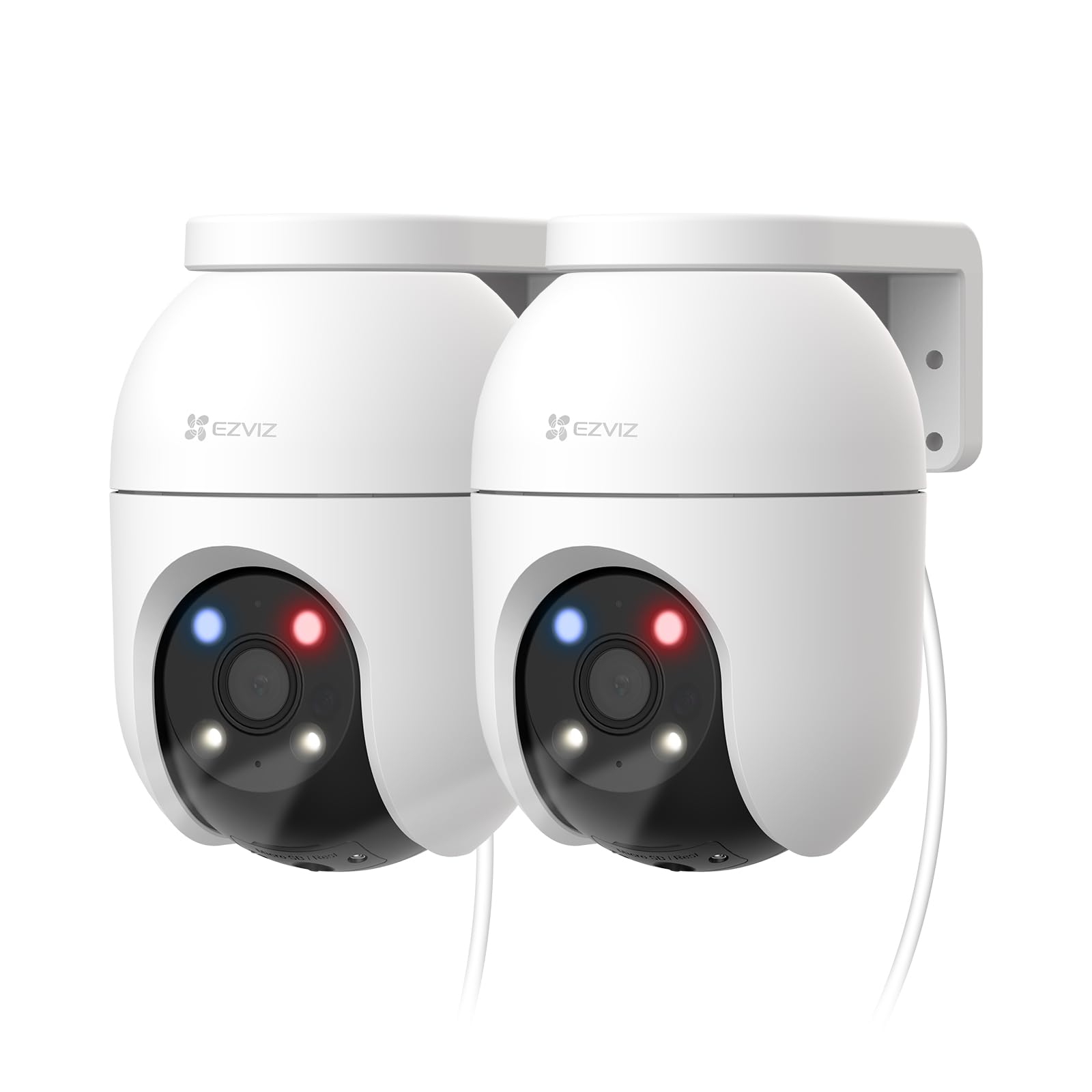 EZVIZ 5MP Pan&Tilt Überwachungskamera Aussen WLAN, 360° PTZ, Personen-/Fahrzeugerkennung, Zwei-Wege-Audio, Automatische Verfolgung, Farbnachtsicht, 2,4/5GHz WLAN 6, Wetterfest, C8c 3K 2er Pack