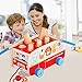 Tohibee Toddler Toys, Wooden Toys for 1 2 3 Year Old Boy Girl, Developmental Pounding Toy with 2 Mallets 8 Pegs and Rope, Wood Hammer Push Toys for Toddlers, Ideal Toddler Kids Gifts