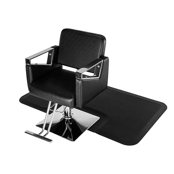 Black Hair Salon Mat, Antifatigue Salon Mat with PVC and