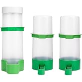 Bird Feeder, Bird Water Dispenser for Cage, XISTEST 2PCS Automatic Bird Water Feeder with 1PCS Food Feeder for Cage Pet Parrot Budgie Lovebirds Cockatiel (2pcs 140ml + 1pcs 150ml)