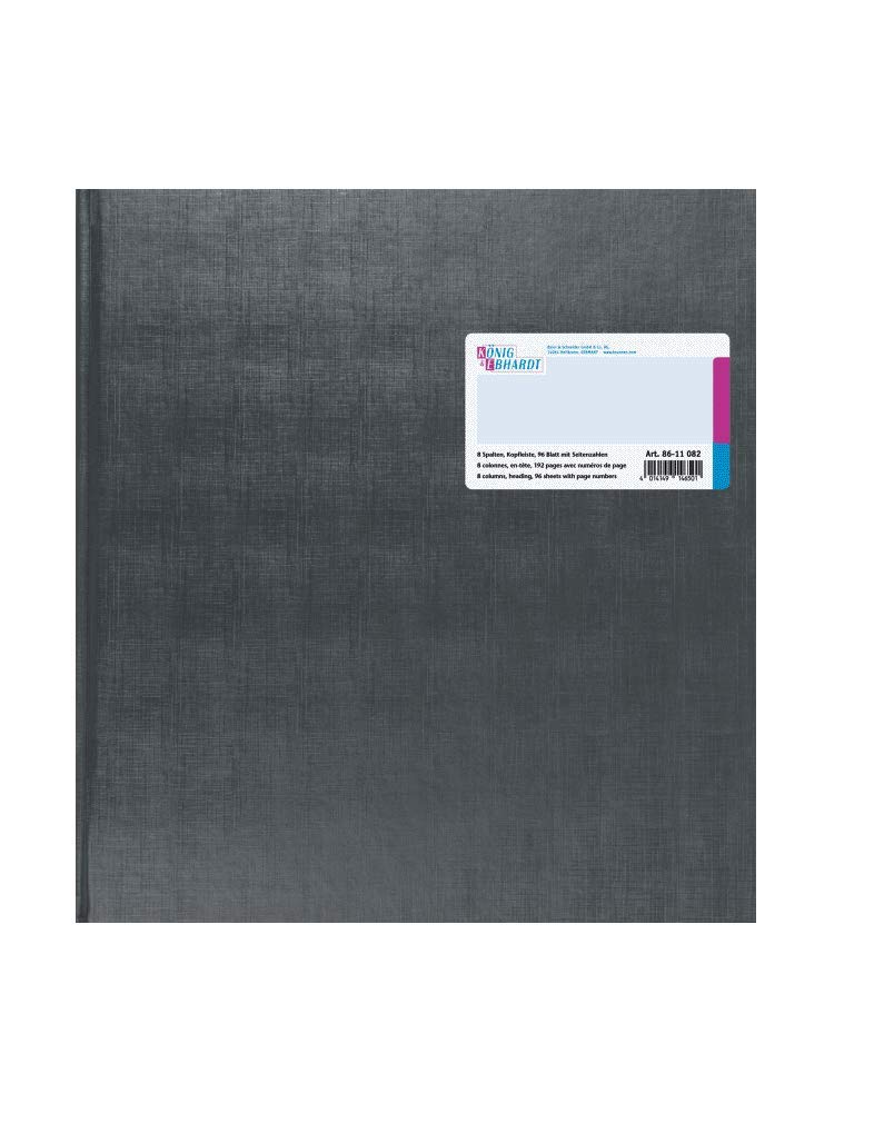 König & Ebhardt 8611082 Account Book, 8 Columns, Überformat Columns Arch Elephant Skin Blanket, Light Blue