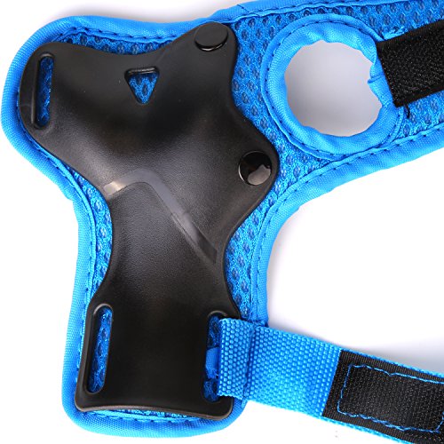 Kids Protective Gear Set, Sport Safety Equipment Adjustable Child Helmet Knee Elbow Pads Wrist Guards for Skating Skateboard and Other Sports Outdoor Activities, 7 Packs - Thumbnail 4