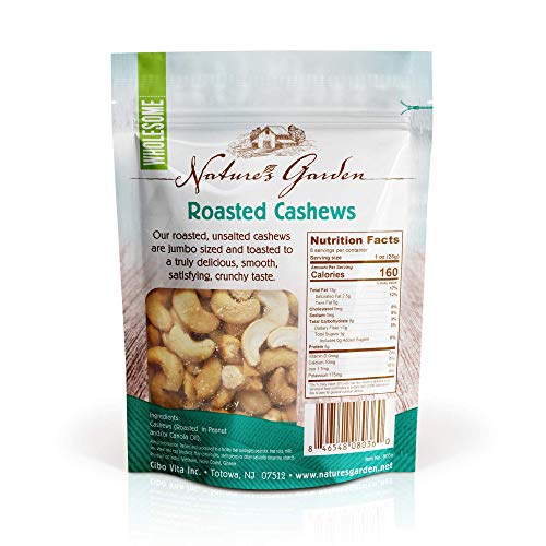 Nature's Garden Organic Cashews Roasted Unsalted - 8 oz.