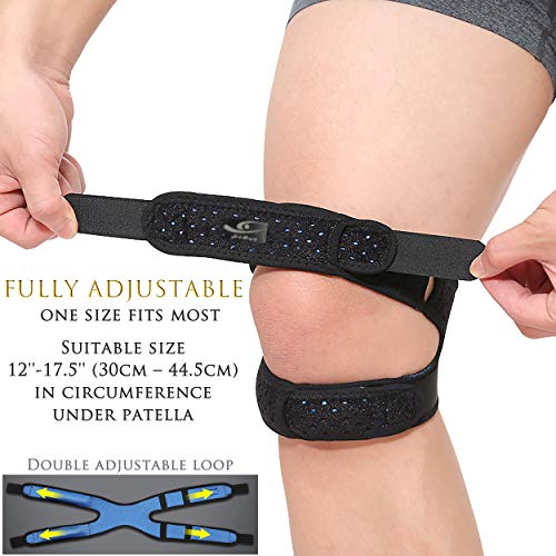 HiRui Dual Patella Knee Straps, Knee Brace Patella Stabilizer for Knee