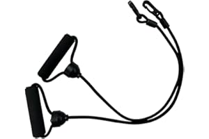 Replacement Resistance Bands for Vibration Plate, Elastic Exercise Cords with Foam Handles (Pair)