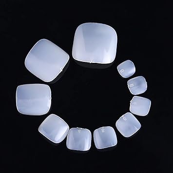 Kapmore 500PCS False Nails Artificial Clear DIY False Toe Nails Fake Nails for Nail Art