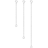 3 Pcs 925 Sterling Silver Necklace Extenders for Women Durable Strong Removable Necklace Bracelet Anklet Extension Jewelry Making Chains