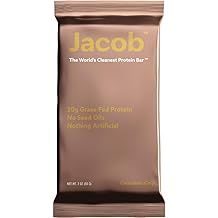 Jacob Bar, Protein Bars, Chocolate (9 Bars Total) - 20g Grass-Fed Protein, No Seed Oils, Nothing Artificial