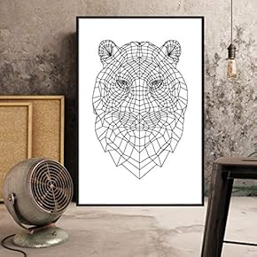 Floating Framed for Living Room Bedroom Geometric Flowers for