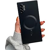 Doowear Galaxy Note 10+Plus Case Magnetic [Support Magsafe Charger] Wireless Anti-Scratch Shockproof Full Camera Protection Slim Silicon Phone Cover Case for Samsung Galaxy Note 10 Plus 6.8"-Black