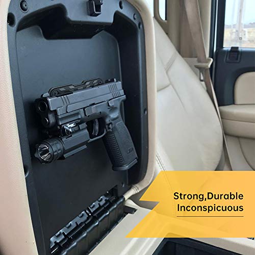 Gun Magnet - Magnetic Gun Mount & Car Holster - HQ Rubber Coated 65 lbs