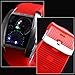 Yesurprise Fashion Silicone Rubber Band Blue Binary DOT Unisex LED Wrist Watch Red