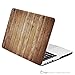 TOP CASE – 2 in 1 Bundle Deal Retina 13-Inch Vertical Wood Texture Rubberized Hard Case + Keyboard Cover MacBook Pro 13