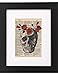 Dictionary Art Print - Red Roses in a Skull - Printed on Recycled Vintage Dictionary Paper - 8.5