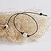 Barch Young Single Pearl Choker Necklace on Brown Leather Cord for Women Handmade Choker Jewelry Gift (13