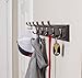 BirdRock Home Oval Hook Coat and Hat Rack | 6 Hooks| Wall Mount | Brown Finish | Bronze Hooks
