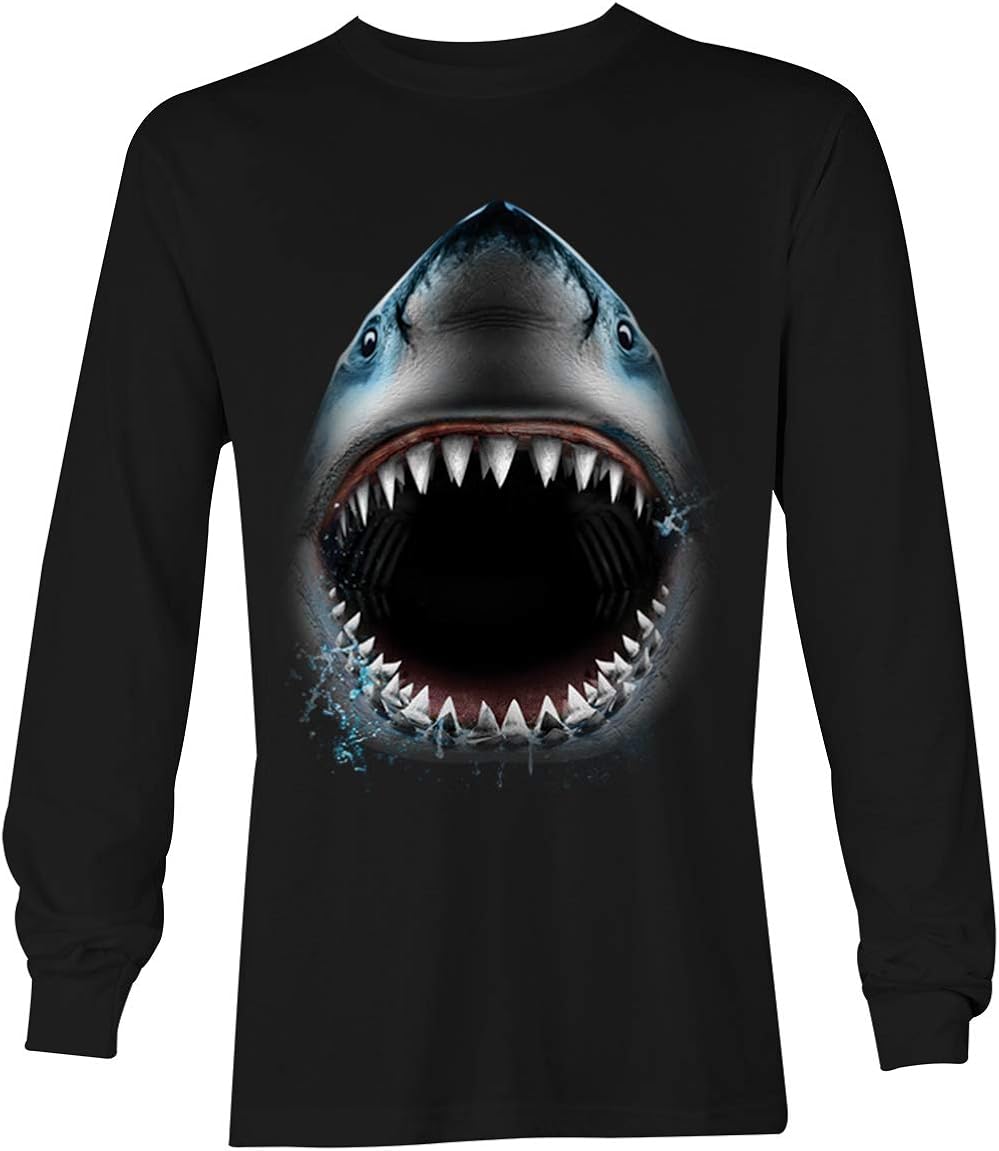Shark Face - Great White Sea Creature Unisex Long Sleeve Shirt