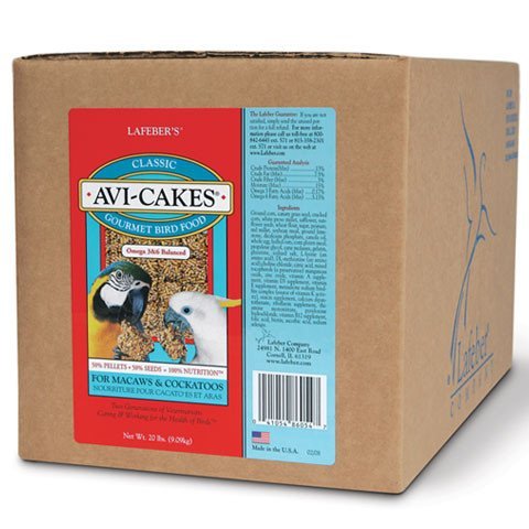 Lafeber Company Original Avi-Cakes for Macaws and Cockatoos, 20-Pound