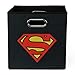 Superman Logo Folding Storage Bin, Black