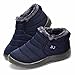 Letter Warm Fur Lining Slip On Flat Ankle Snow Boots Warm Shoe For Women