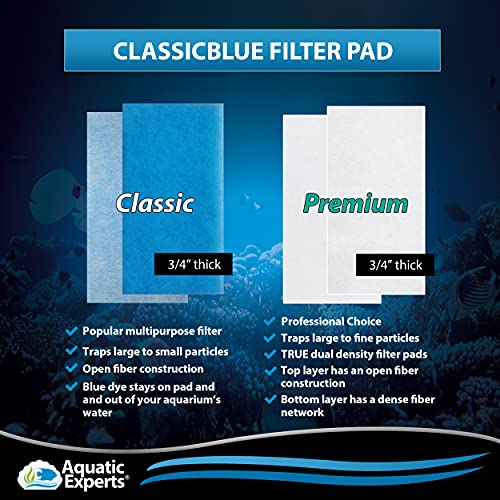 Aquatic Experts Classic Bonded Aquarium Filter Pad 12 Inches by 12