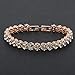 Oksale Women Fashion Roman Style Crystal Diamond Bangle Bracelets Elegant Charm Rhinestone Bracelets Gifts (Rose Gold)
