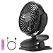 AngLink Clip-on Stroller Fan, Rechargeable Battery, 4 Speeds 2600mAh