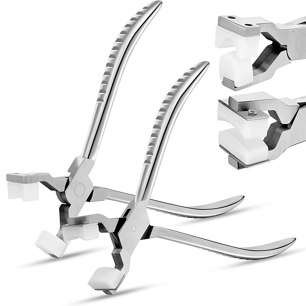 KJKVIVH 2 Pcs Ring Making Kit Chain Nose Pliers Bending and Wrapping Metal Tool Stainless Steel Ring Bender Ring Bending Tool