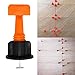 50Pcs Tile Positioning Leveler T Shape Tile Leveling Spacers Wedges Tile Flooring Wall Leveling Locator System,T-lock-Pliers-Tool-Tile-Leveling-System for Builing Walls & Floors
