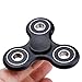 Tri Fidget Hand Spinner Toy Stress Reducer Ultra Durable High Speed Ceramic Bearing Fidget Finger Toy Guarantee 1 Min Spin Time Perfect for ADD ADHD Anxiety Autism And Stress Relief (BLACK)