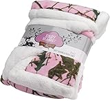 Baby Pink Forest Soft Poly fleece Sherpa Blanket 30