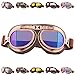 Peicees Vintage Helmet Goggles Motrocycle Scooter Cycle Mountain Bike Motorcross Cycling Goggles Retro Aviator Pilot Goggles Off-Road Glasses Eyewear