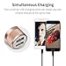 Car Charger, ShuoGe® 2.1A/24W 2-Port Smart USB Quick Charge Car Charger (Golden)