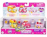Shopkins Cutie Cars 3 Pack Collections, Die cast Collectible Cars with Mini Removable