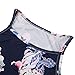 WLLW Women Crew Neck Sleeveless Floral Print Shirt Tops Tee Tanks Camis