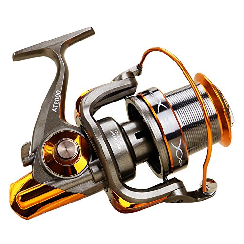 KYEEY Angelrad Angelrolle Baitrunner 13 + 1 Lager Links/rechts austauschbarer Griff für Salzwasser… – Bild 3