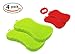 Silicone Kitchen Dish Sponge by SASE (4 Pack!), Washing Scrubber, Antibacterial Food-Grade Dishwasher Friendly, Wash Fruits and Vegetables.