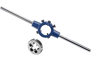 CoCud Die Stock Handle Set, 5/8-24 UNEF Thread Die & Fit 26mm-38mm OD / M12-M16 Die Wrench Tool Kit - (Applications: for Threading Repairing), 1-Set