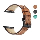 Apple Watch Band Leather Replacement Watch Strap with Stainless Metal Buckle Clasp iwatch series 1 2 3 Replacement strap