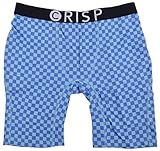 Mens Crisp Boxers Checker Underwear Briefs Blue