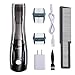 BESTBOMG Pro Outliner Vacuum Trimmer Hair Clipper for Men Vacuum Haircut Barber Kit Cordless Vacuum Hair Trimmer with USB Rechargeable Lithium Ion, 3 Combs Dual Voltage 110-120 VAC, Black