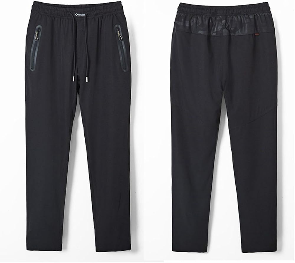 Rdruko Men's Jogger Casual Pants Lightweight Breathable Quick Dry Hiking Running Outdoor Sports Pants: Clothing