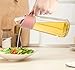 Drizom Non-Drip Glass Oil & Vinegar Container And Dispenser Bottle With Automatic Cap, Leakproof, Automatic Stopper, Precise-Pour Spout, And Non-Slip Handle，17oz (Light Pink)