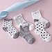 Evelin LEE Kids Unisex Baby Toddler Soft Socks 5 Pairs Crew Walkers Newborn Gift (0-6 months, Gray)