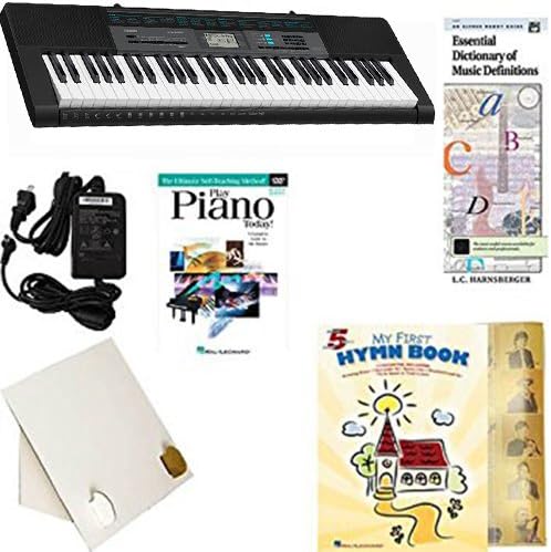Homeschool Music - Learn to Play the Piano Pack (My First Hymn Book 5 Finger Bundle) - Includes Casio CTK 2550 Keyboard w/Adapter, learn 2 Play DVD/Book, Books & All-Inclusive Learning Essentials